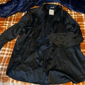 Abercrombie Oversized Satin Button Down
